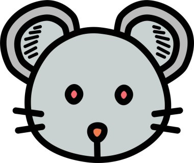 Şirin bir kedinin çizgi film çizimi.