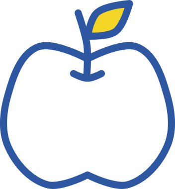 Elma. Web simgesi basit illüstrasyon