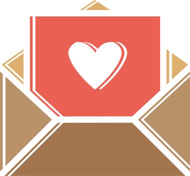 vector illustration of greeting card mail