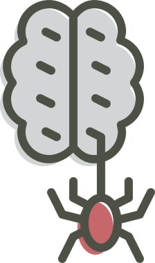 Korkunç örümcek. Cadılar Bayramı konsepti Web simgesi basit illüstrasyon