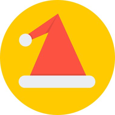 Noel ve yeni yıl düz vektör simgesi