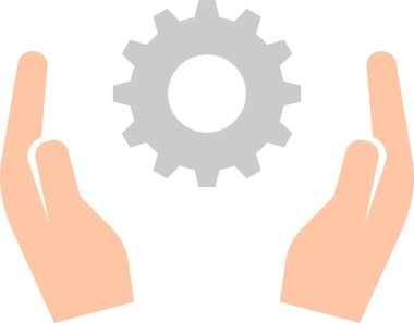 Bir adamın el işaretinin vektör çizimi