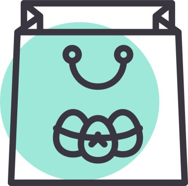 Alışveriş çantası. Basit resimleme