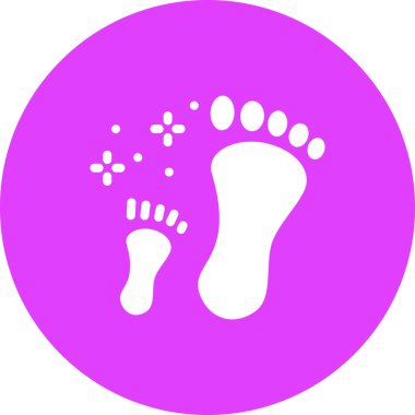Ayak izi simgesi. vektör illüstrasyonu