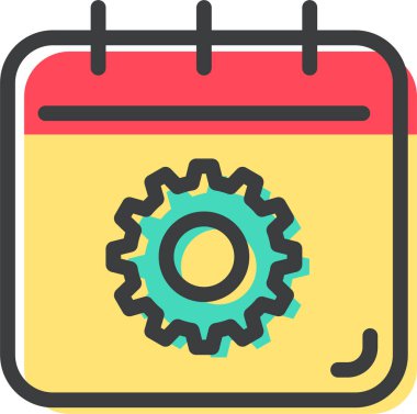 Takvim Düz Vektör Simgesi