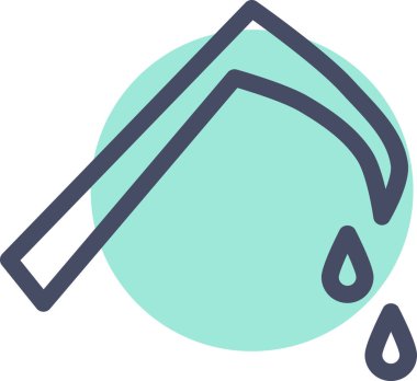 Balta simgesini tırmala. düz çizim tasarımı