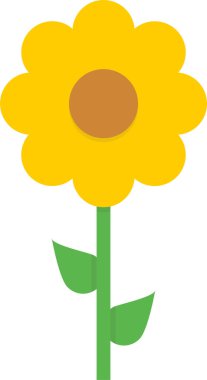Ayçiçeği. Web simgesi basit illüstrasyon