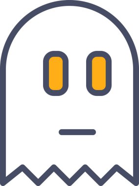 Cadılar Bayramı hayalet vektör simgesi modern basit illüstrasyon