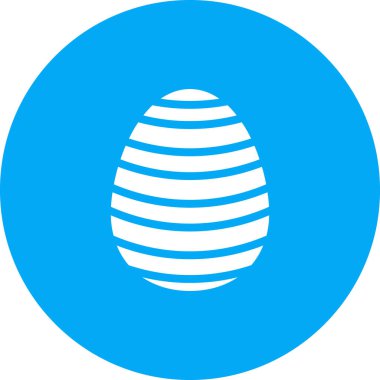 Paskalya yumurtası ikonu, Paskalya konsepti, basit illüstrasyon tasarımı 