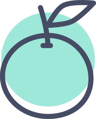 Elma. Web simgesi basit illüstrasyon