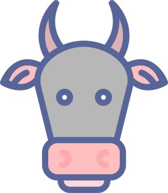 boğa başlı vektör simgesi