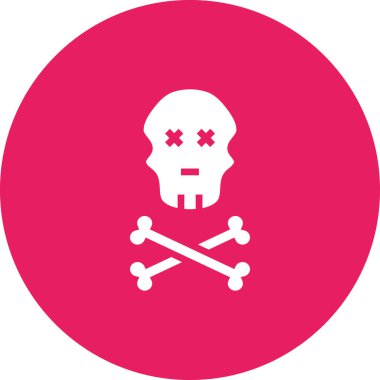 Kafatası vektör düz simgesi