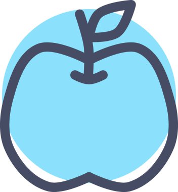 Elma. Web simgesi basit illüstrasyon