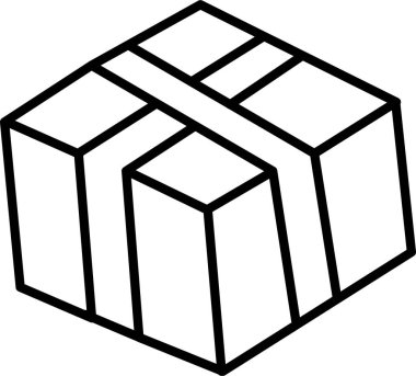 Küp. Web simgesi vektör illüstrasyonu