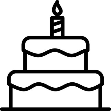 Kek. Web simgesi basit illüstrasyon