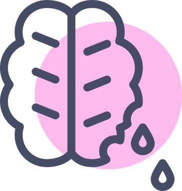 Beyin kanı, cadılar bayramı konsepti. Web simgesi basit illüstrasyon 