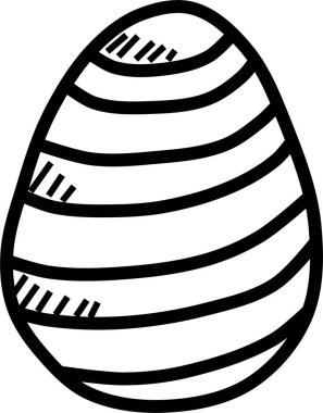 Paskalya yumurtası ikonu, Paskalya konsepti, basit illüstrasyon tasarımı 