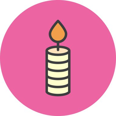 Mum vektör simgesi. Düz çizim. 10 saniye.