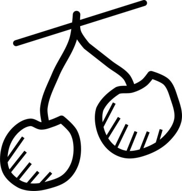 Elma. Web simgesi basit illüstrasyon