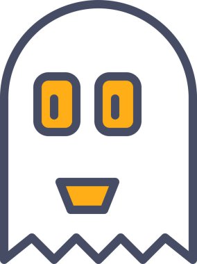 Cadılar Bayramı hayalet vektör simgesi modern basit illüstrasyon