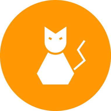 Cadılar Bayramı kedisi, basit illüstrasyon tasarımı. 