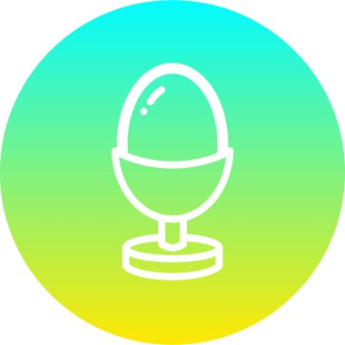 Modern b 'nin vektör illüstrasyonu yumurta ikonundan yoksun