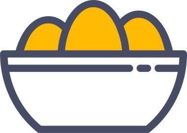 Sepet simgesinde paskal yumurtaları, basit illüstrasyon tasarımı 