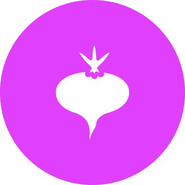 Patlıcan ikonu. Web için pancar vektör simgelerinin düz çizimi