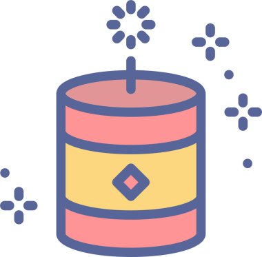 Havai fişek krakeri, havai fişekli festival konsepti, vektör illüstrasyonu