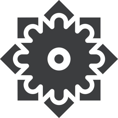 Çarklı. Web simgesi basit illüstrasyon