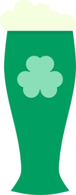 Beyaz arkaplanda yeşil yonca simgesi