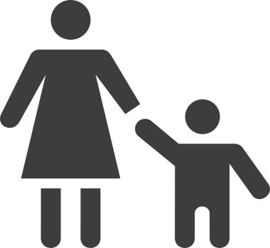 Bir kadın ve oğlu.