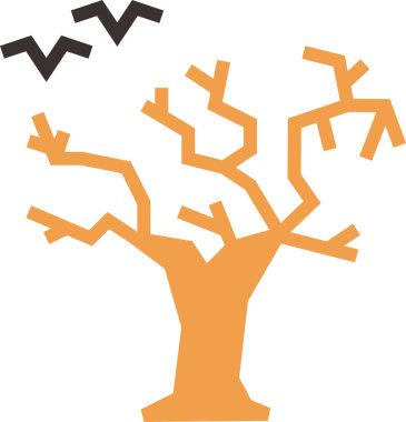 Gallow ağacı, Cadılar Bayramı konsepti. Web simgesi basit illüstrasyon