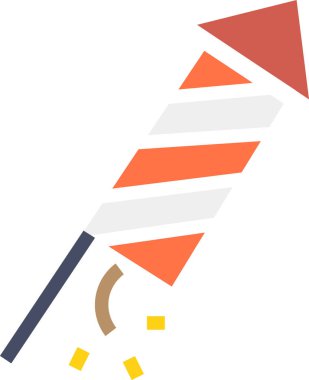 Roket. Web simgesi basit illüstrasyon