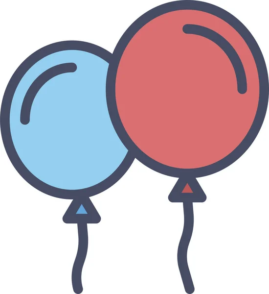 Balões Vetor Ilustração Celebração Conceito — Vetor de Stock
