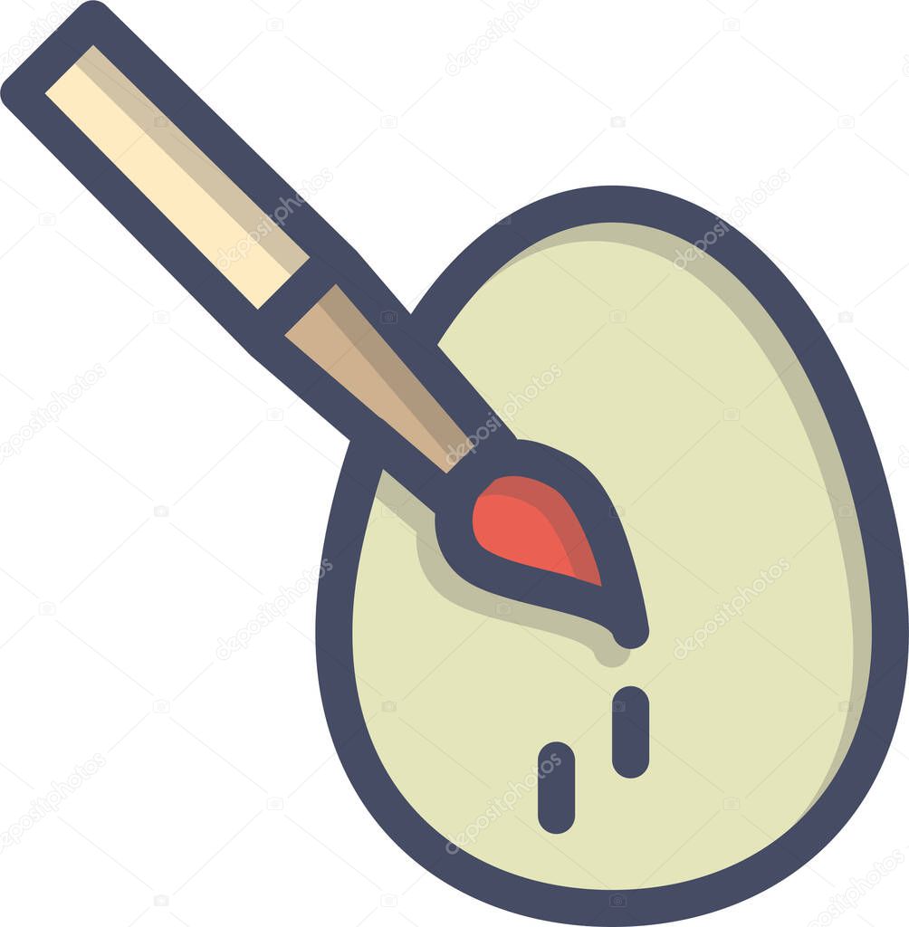 paschal egg icon, easter concept, simple illustration design 