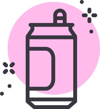 Su şişesi. Basit resimleme