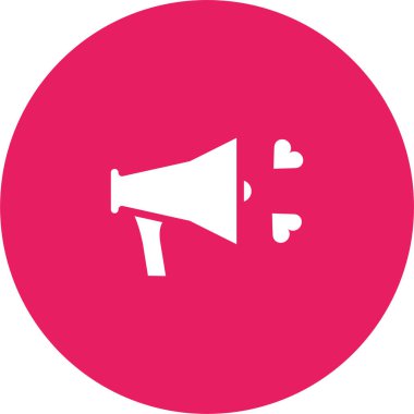 megafon simgesi, evlilik teklifi konsepti, basit vektör illüstrasyonu