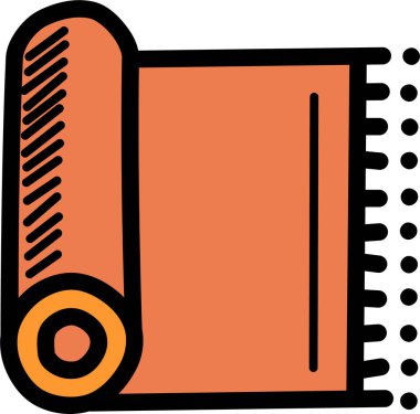 Bir cetvelin düz tasarımının vektör çizimi