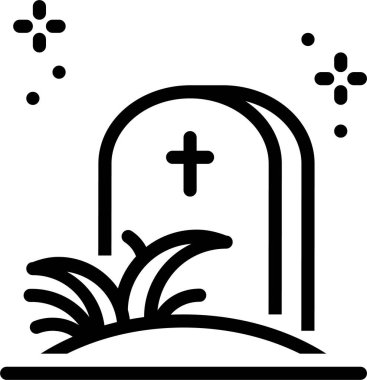 mezar. Web simgesi basit illüstrasyon