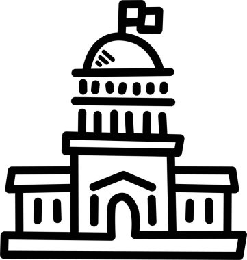 Bina. Web simgesi basit tasarım