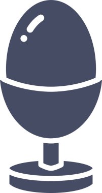 haşlanmış Paskalya yumurtası, simge basit illüstrasyon tasarımı 