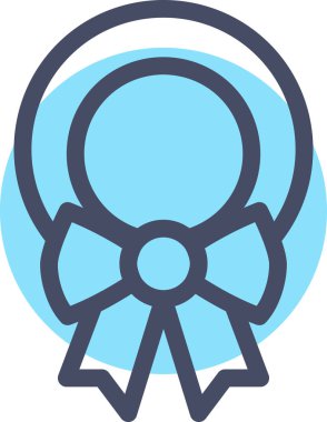 Noel çelengi yaprağı simgesi, basit illüstrasyon tasarımı