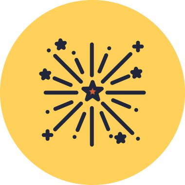 Krakerler havai fişekler, xmas konsepti, basit tasarım illüstrasyonu