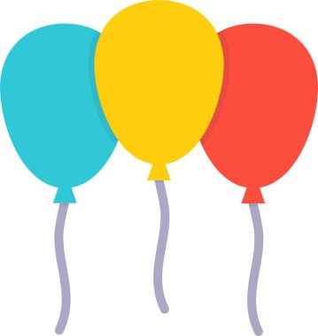 Balonların vektör çizimi, kutlama konsepti 