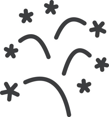 Havai fişek patlaması, havai fişeklerle yeni yıl konsepti, basit tasarım