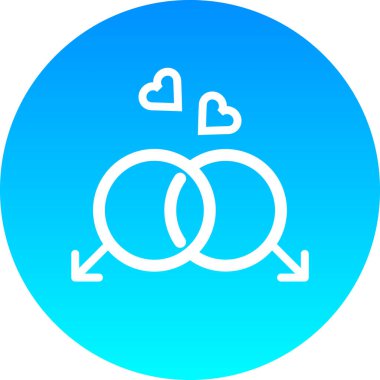 Cinsiyet sembolü simgesi. vektör illüstrasyonu