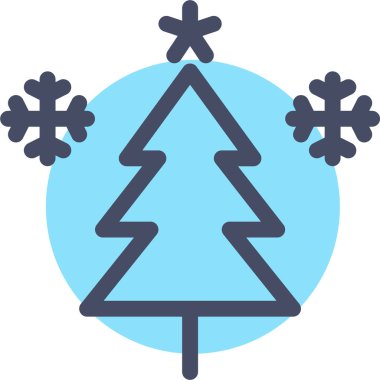 Noel ağacı simgesi vektör illüstrasyonuName