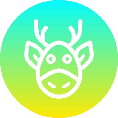 Bir geyik kafasının vektör çizimi