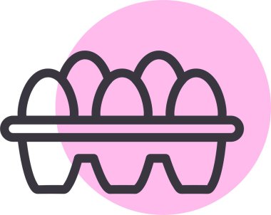Yumurta kutusu, illüstrasyon, web simgesi çizimi